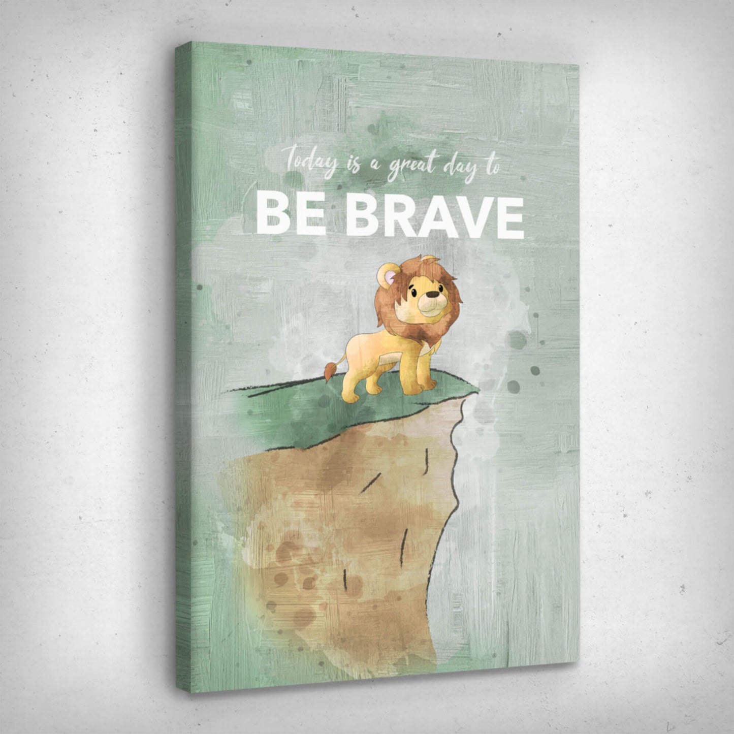 โBe Braveโ canvas picture by Motivational Art side view