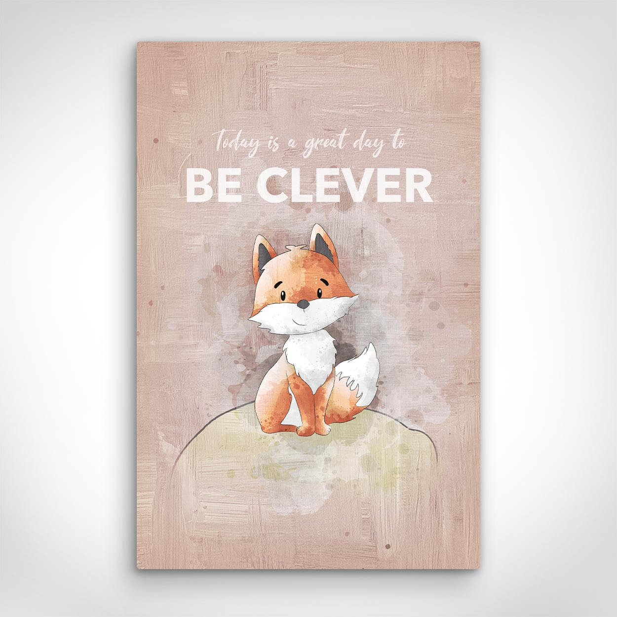 ”Be Clever“ canvas picture by Motivational Art front view