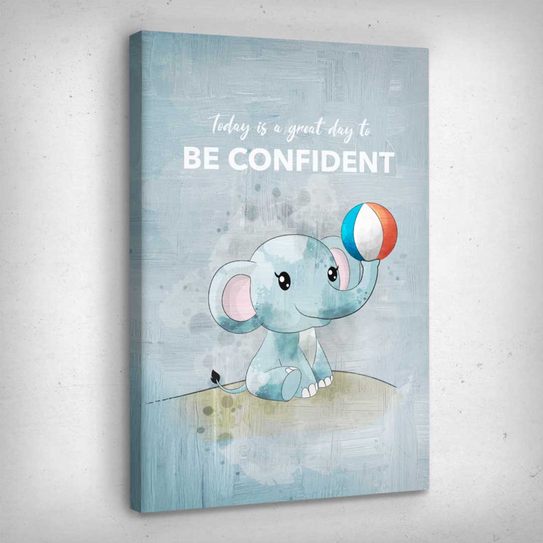 ”Be Confident“ canvas picture by Motivational Art side view