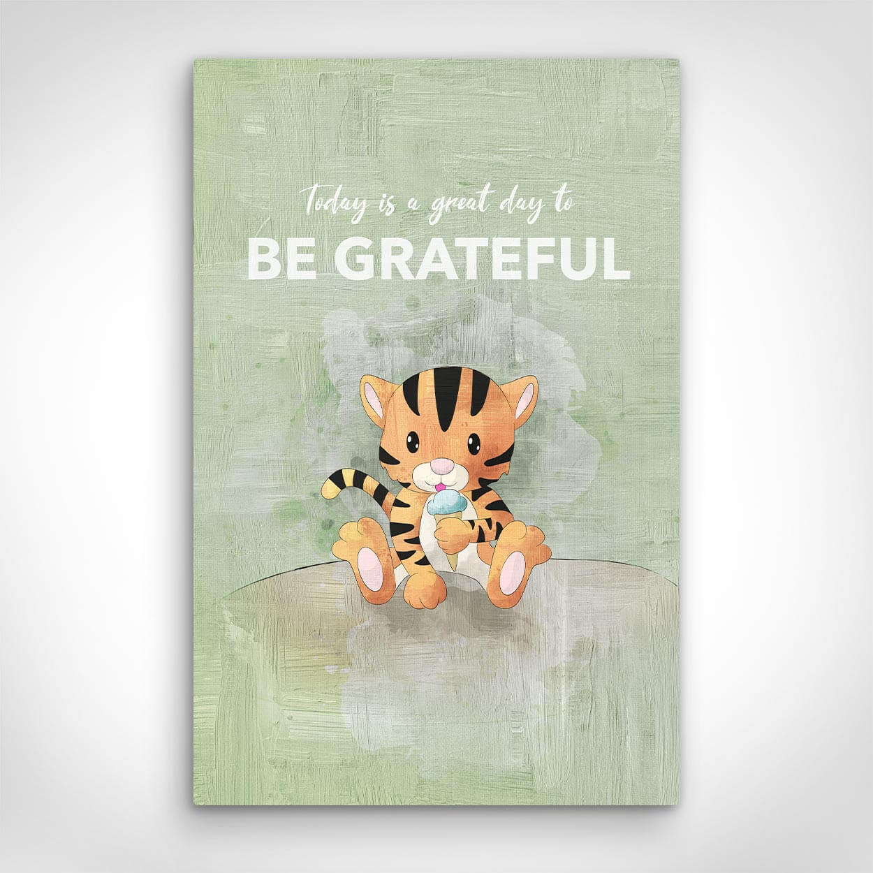”Be Grateful“ canvas picture by Motivational Art front view