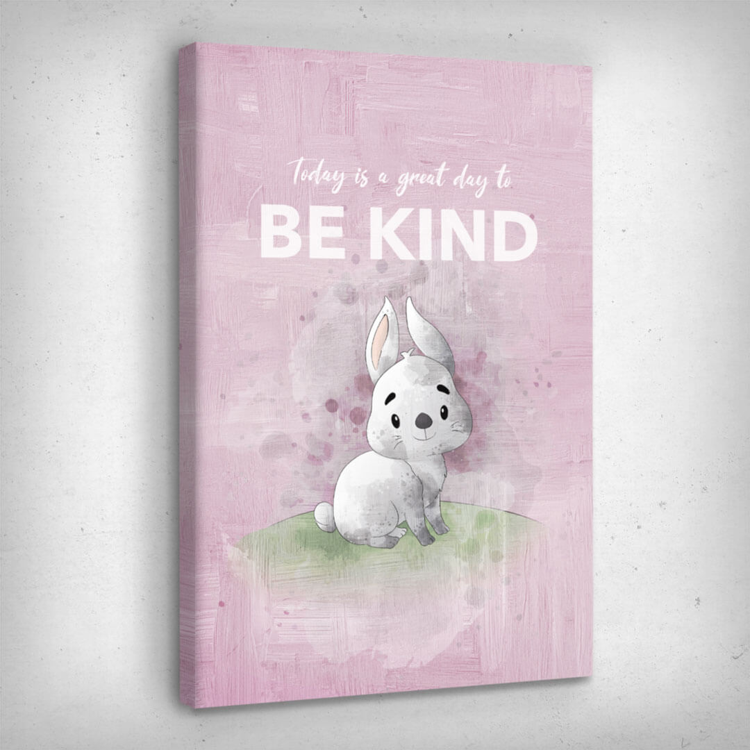 โBe Kindโ canvas picture by Motivational Art side view
