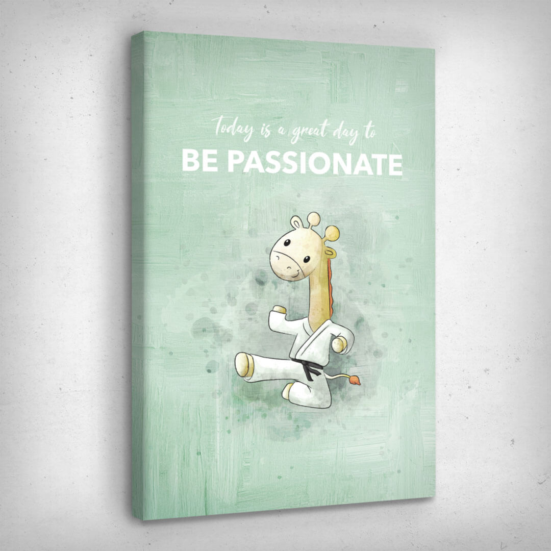 ”Be Passionate“ canvas picture by Motivational Art side view