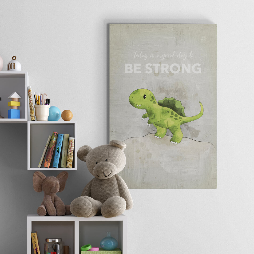 ”Be Strong“ Nursery Art canvas picture by Motivational Art