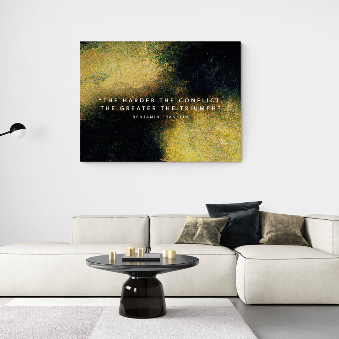 ”Greater Triumph“ Living Room Art canvas picture by Motivational Art