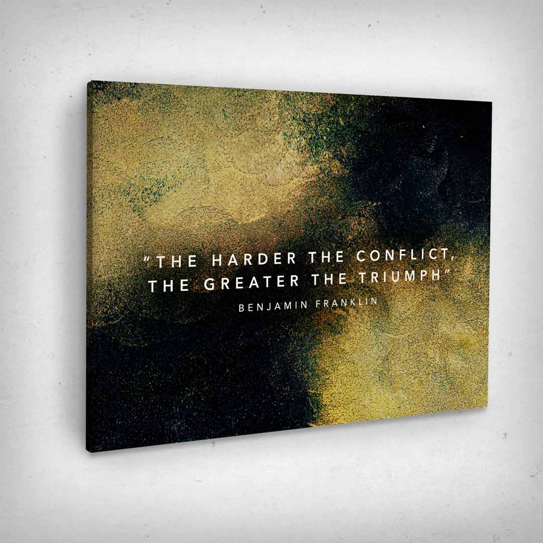 ”Greater Triumph“ canvas picture by Motivational Art side view