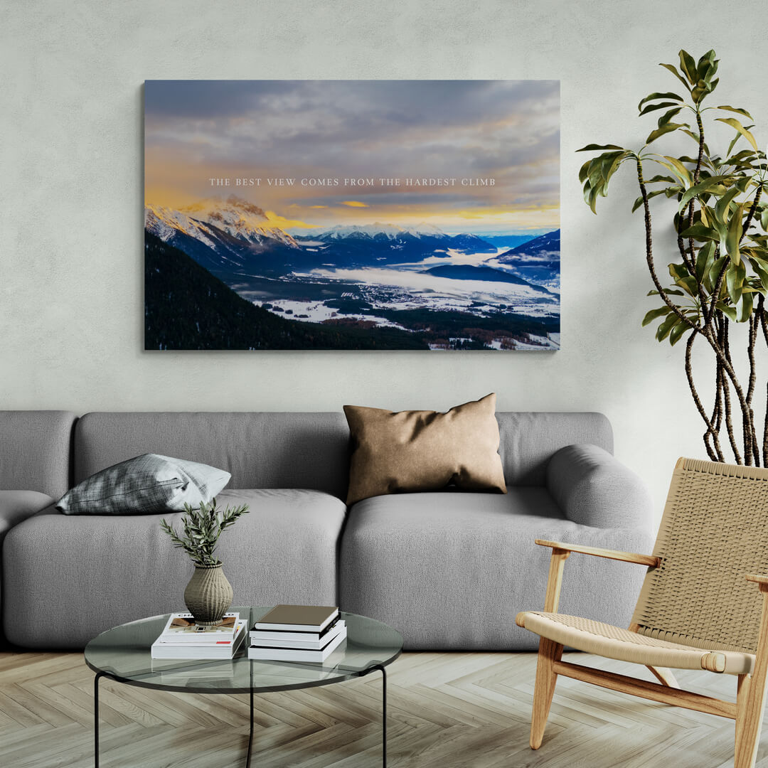 ”Best View“ Living Room Art canvas picture by Motivational Art