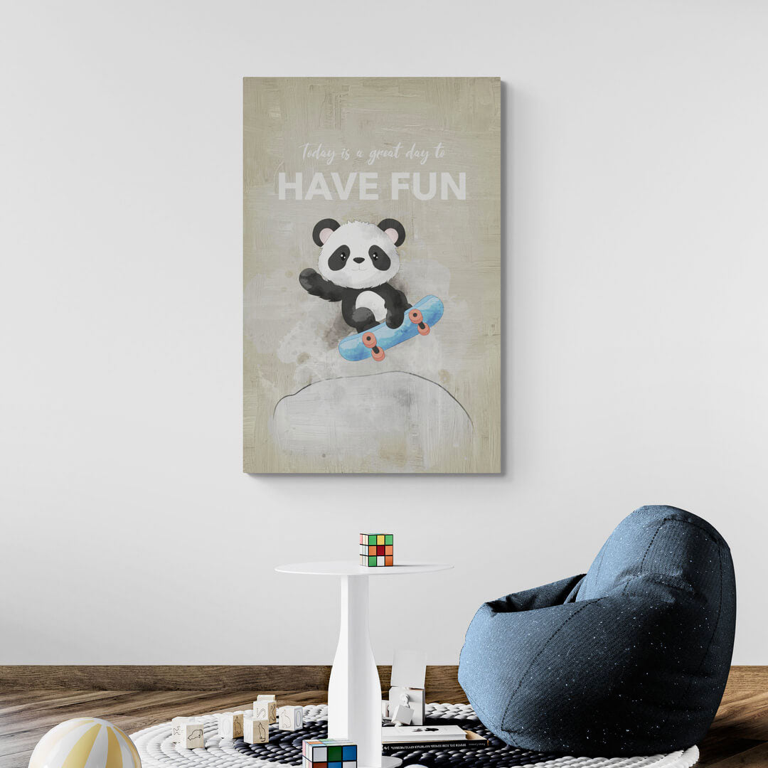 ”Have Fun“ Nursery Art canvas picture by Motivational Art