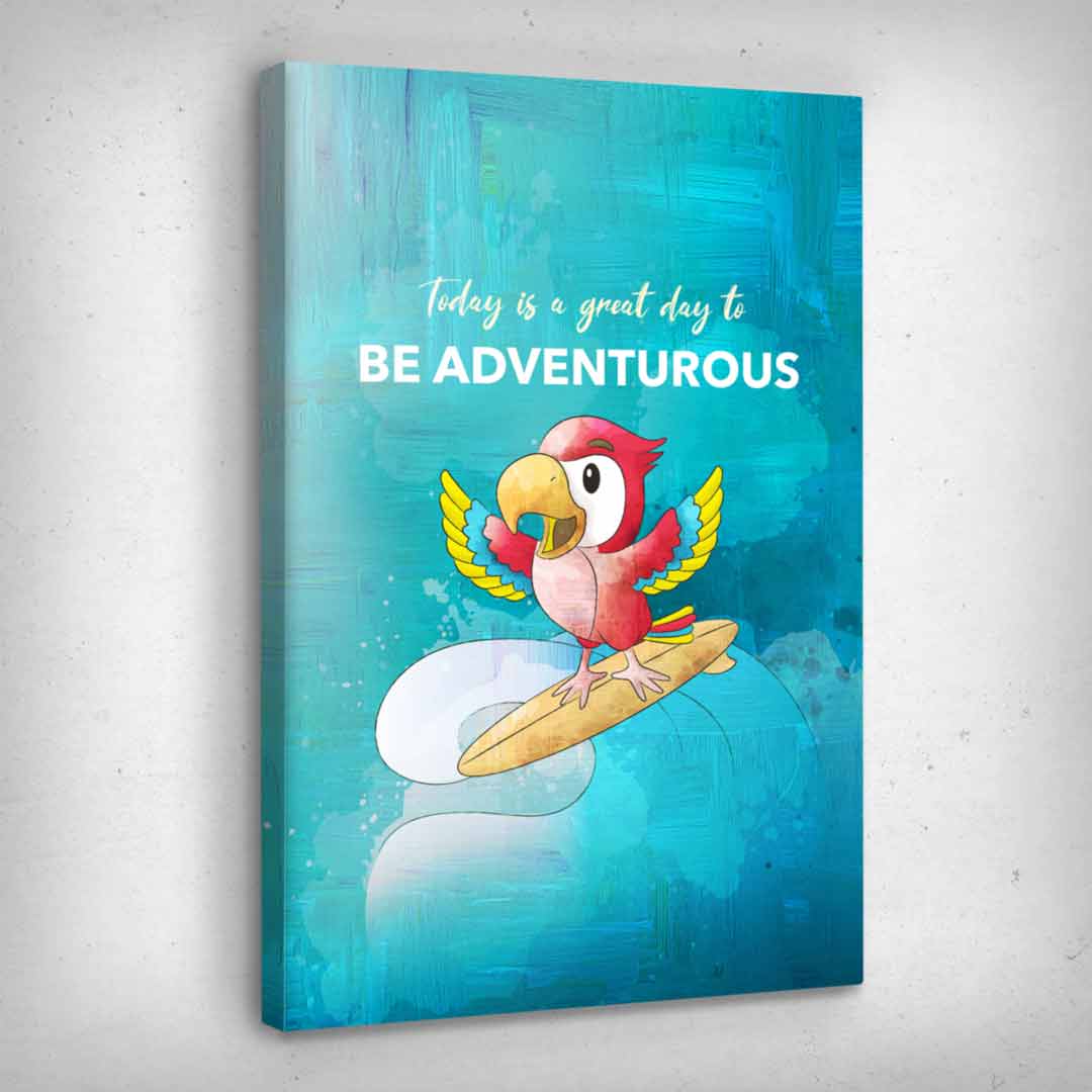”Be Adventurous“ canvas picture by Motivational Art side view