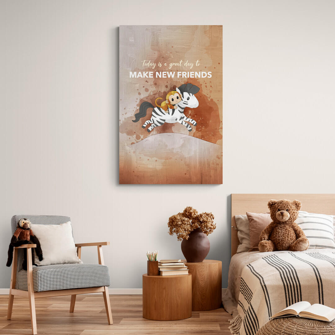 ”Try New Things“ Bedroom Art canvas picture by Motivational Art