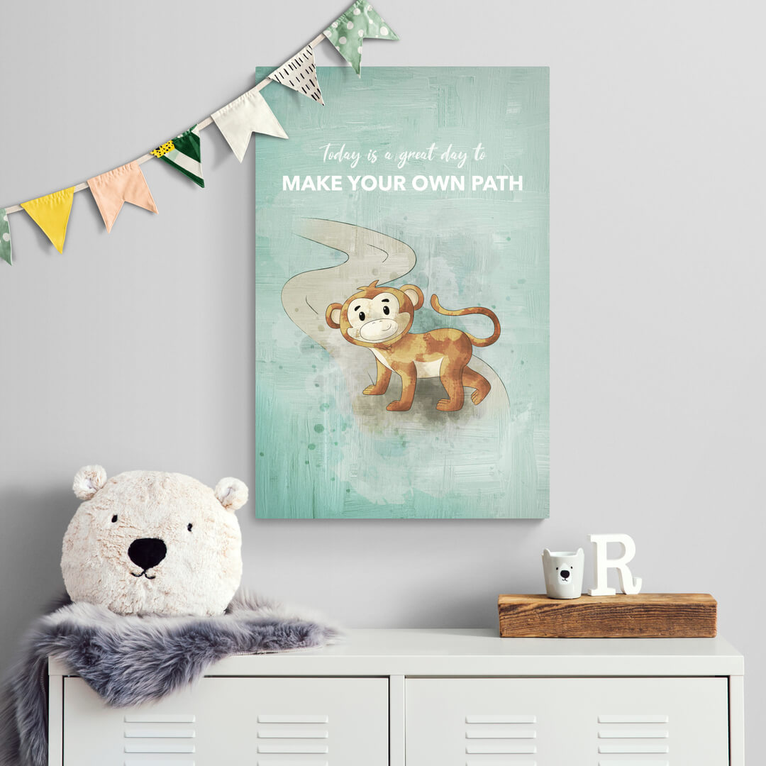 ”Be Strong“ Nursery Art canvas picture by Motivational Art ”Make Your Own Path - KIDS“ Nursery Art canvas picture by Motivational Art