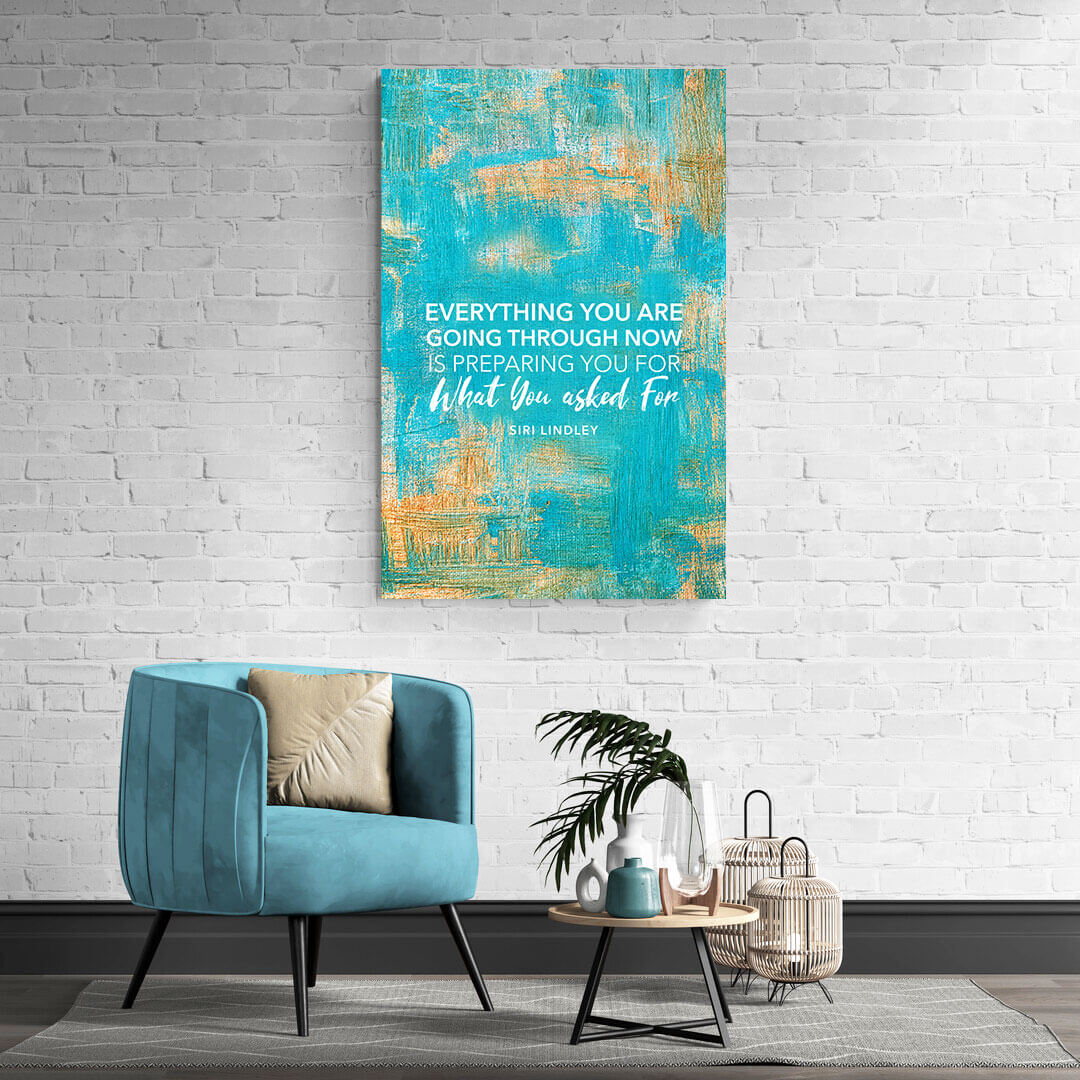 ”What you asked for by Siri Lindley“ Living Room Art canvas picture by Motivational Art