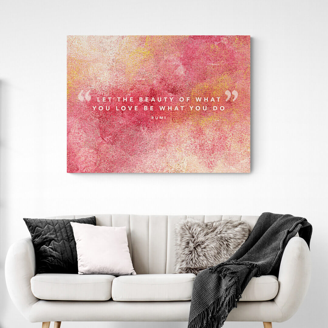 „Rumi Quotes“ Living Room Art canvas picture by Motivational Art