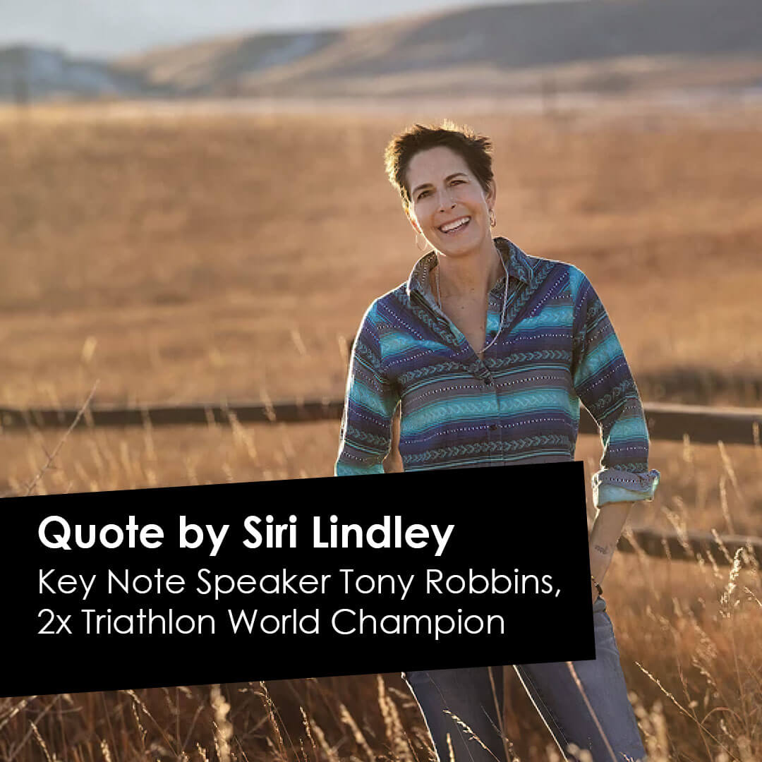 Siri Lindley, Key Note Speaker Tony Robbins and 2x Triathlon World Champion