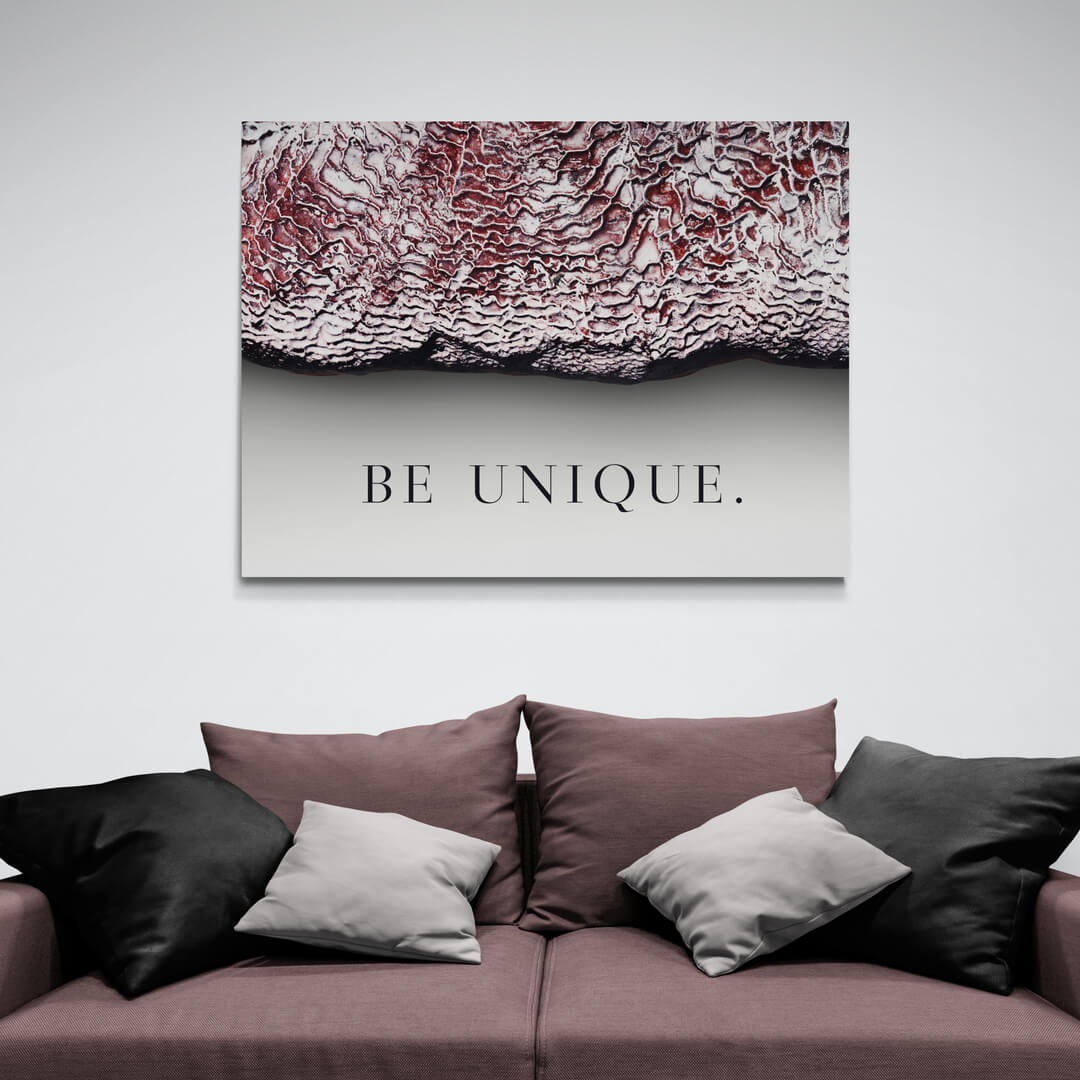„Be Unique“ Living Room Art canvas picture by Motivational Art
