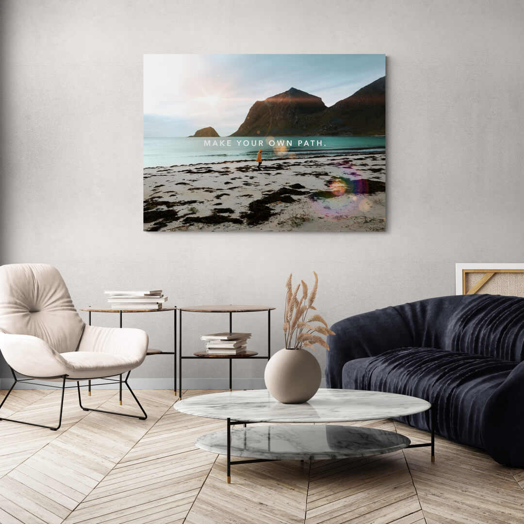 „Make Your Own Path“ Living Room Art canvas picture by Motivational Art