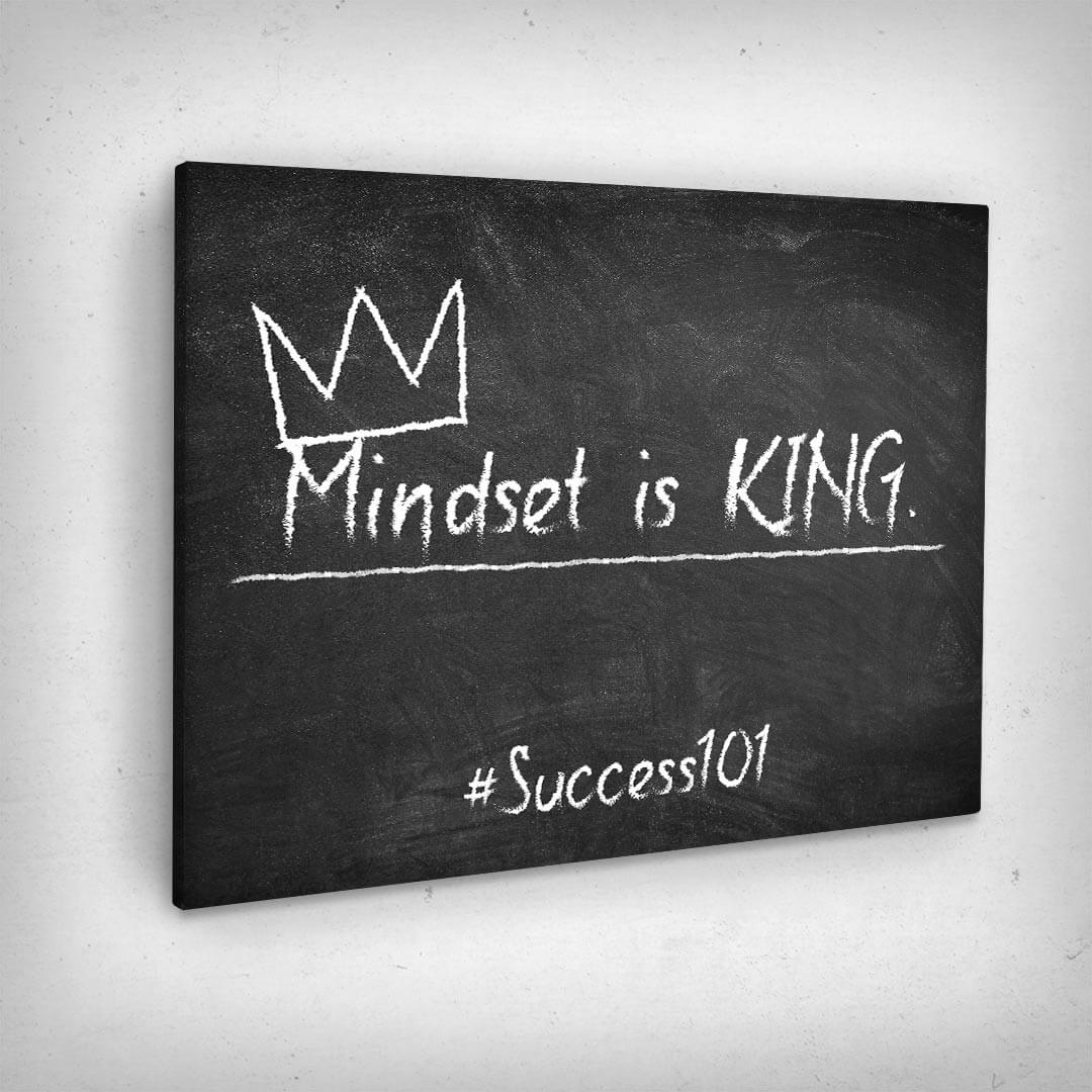 ”Mindset is King“ canvas picture by Motivational Art side view