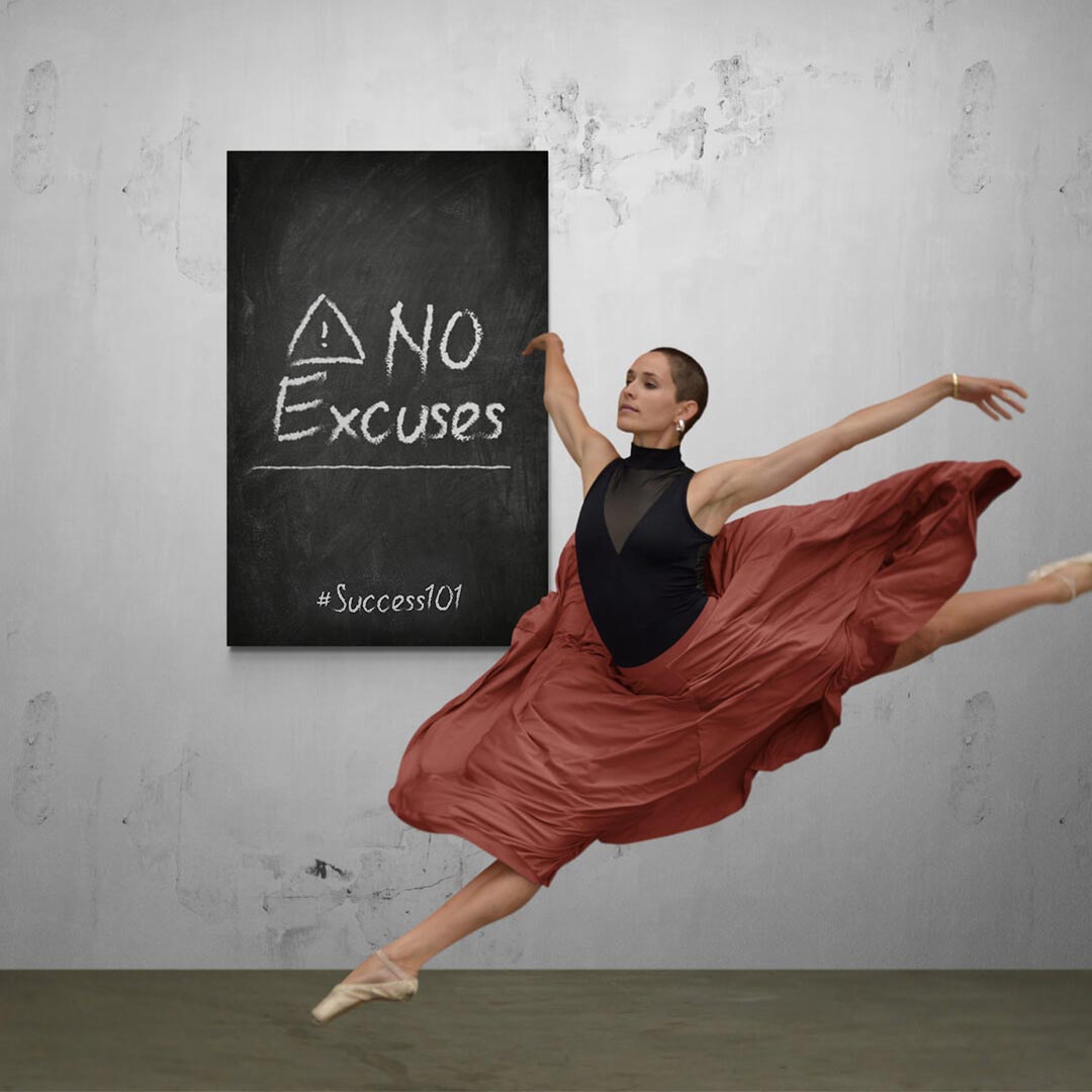 „No Excuses“ Ballet Art canvas picture by Motivational Art