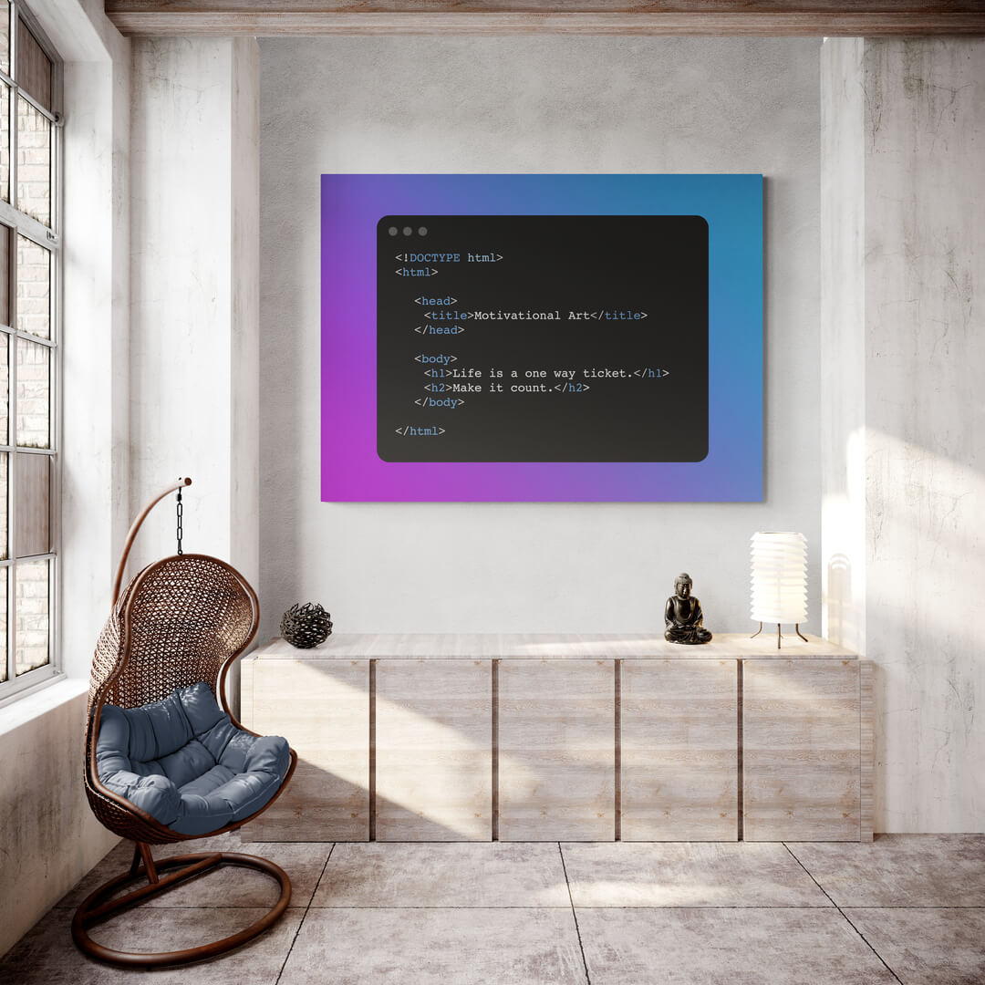 „One Way Ticket“ Living Room Art canvas picture by Motivational Art