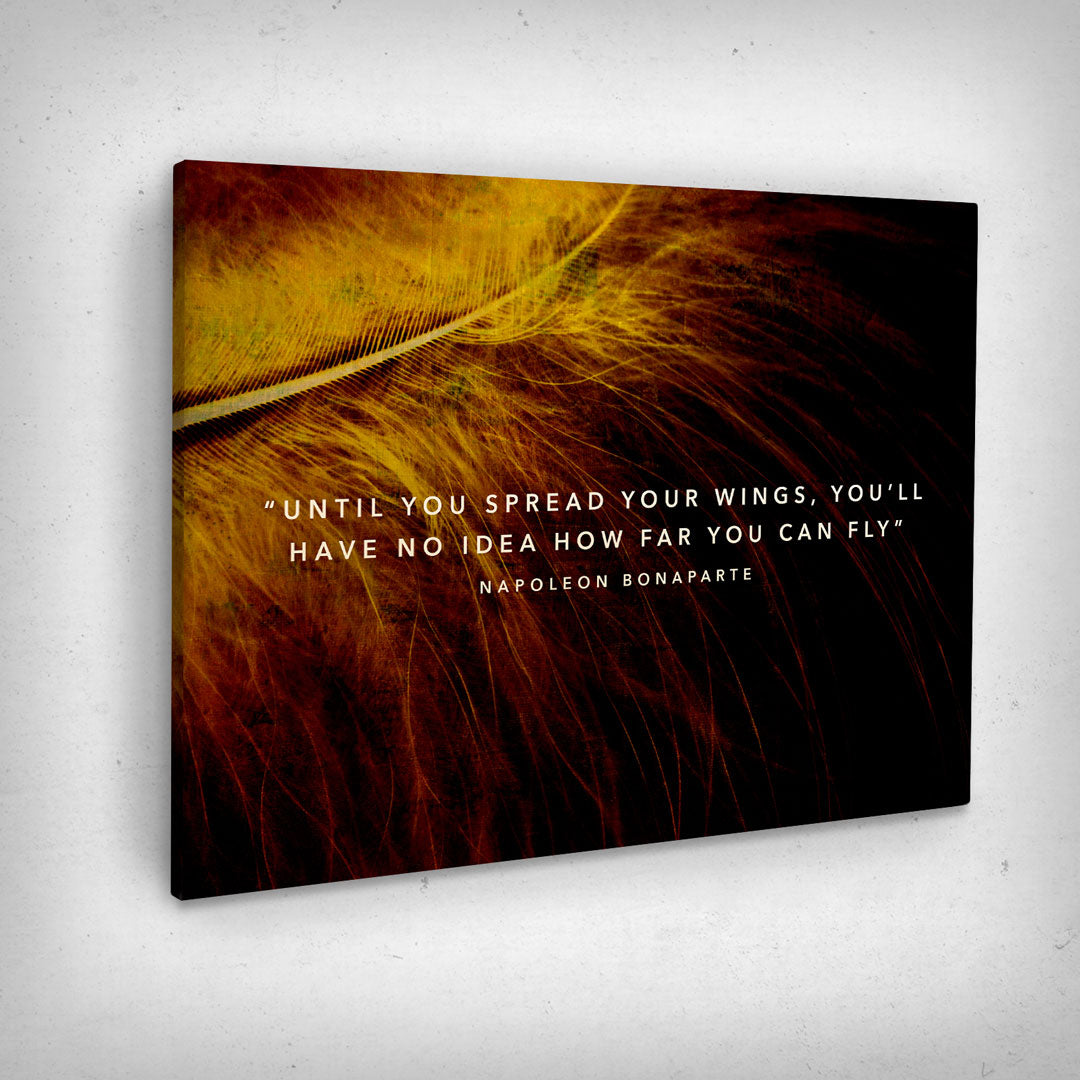 ”Spread Your Wings“ canvas picture by Motivational Art side view