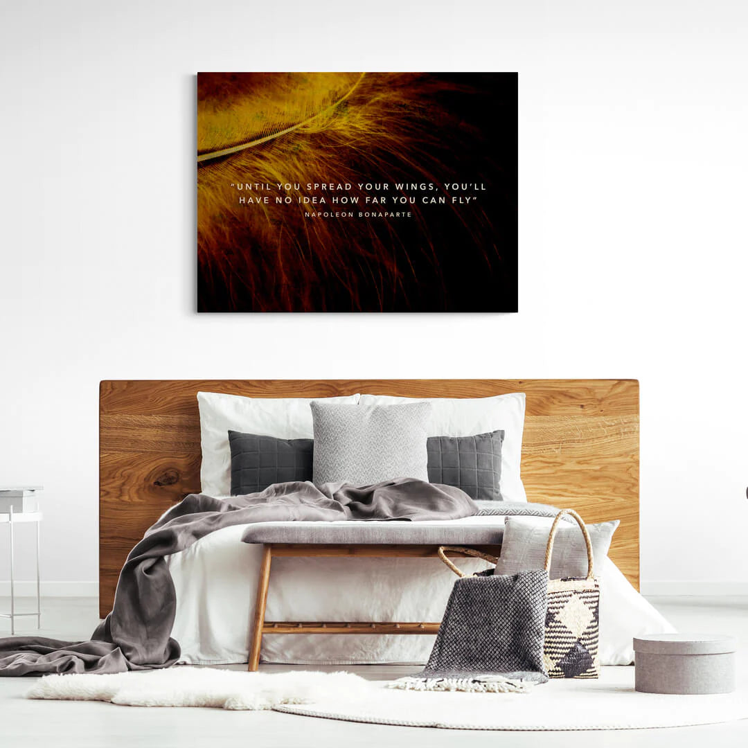”Spread Your Wings“ Bedroom Art canvas picture by Motivational Art