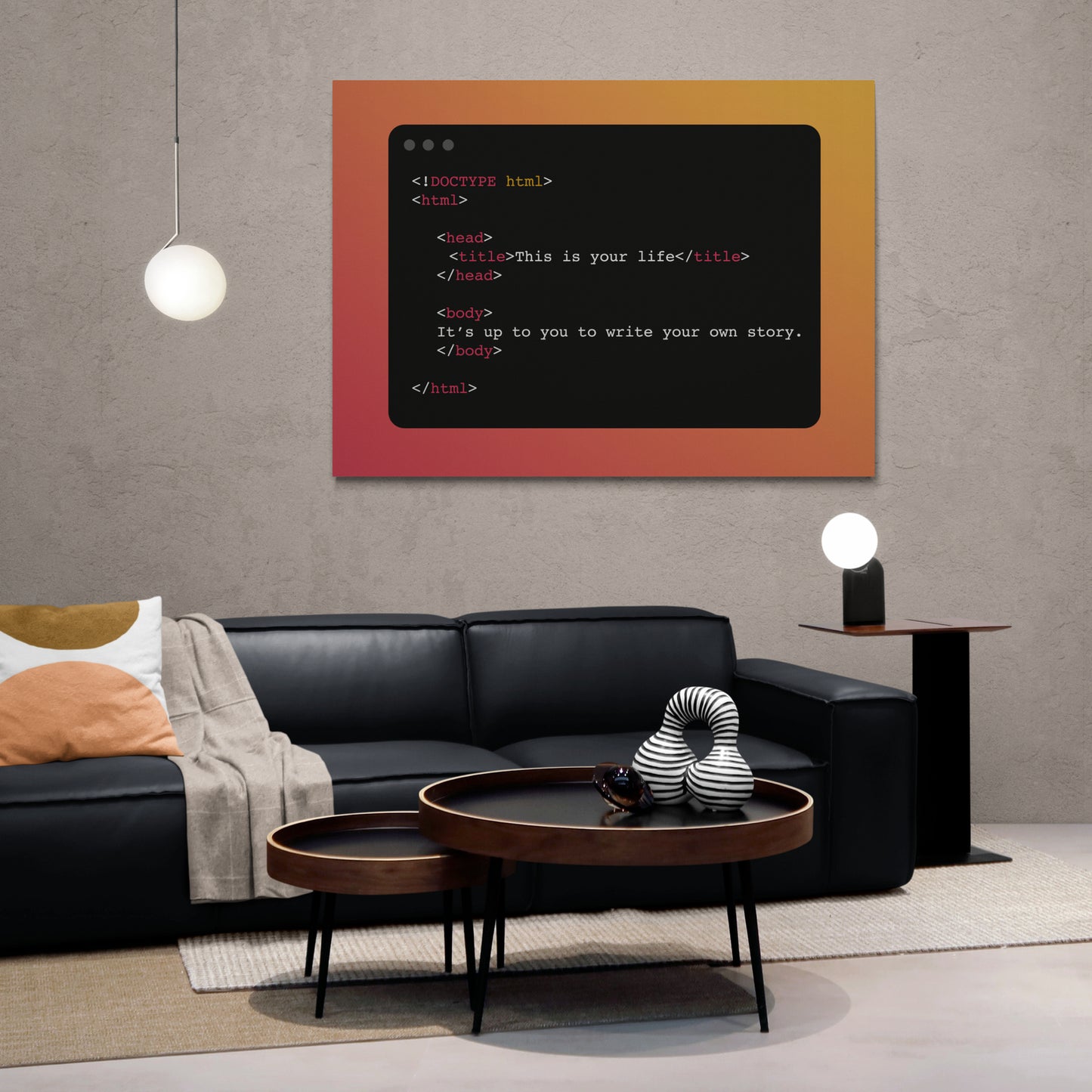 „Write Your Own Story Quotes“ Living Room Art canvas picture by Motivational Art