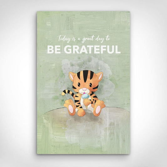 ”Be Grateful“ canvas picture by Motivational Art front view