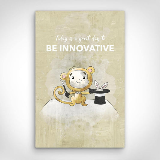 ”Be Innovative“ canvas picture by Motivational Art front view