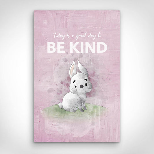 ”Be Kind“ canvas picture by Motivational Art front view