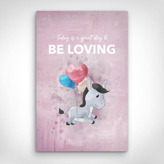 ”Be Loving“ canvas picture by Motivational Art front view