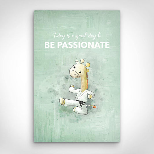 ”Be Passionate“ canvas picture by Motivational Art front view