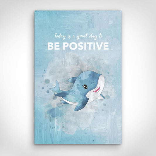 ”Be Positive“ canvas picture by Motivational Art front view