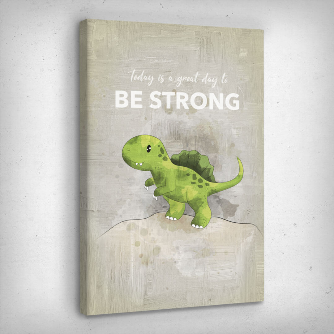”Be Strong“ canvas picture by Motivational Art side view