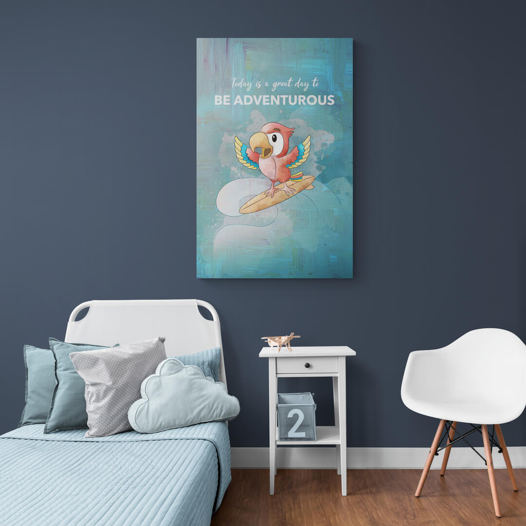 ”Be Adventurous“ Bedroom Art canvas picture by Motivational Art
