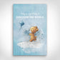 ”Discover The World“ canvas picture by Motivational Art front view