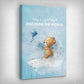”Discover The World“ canvas picture by Motivational Art side view