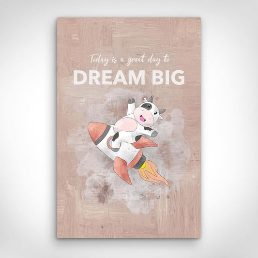 ”Dream Big“ canvas picture by Motivational Art front view