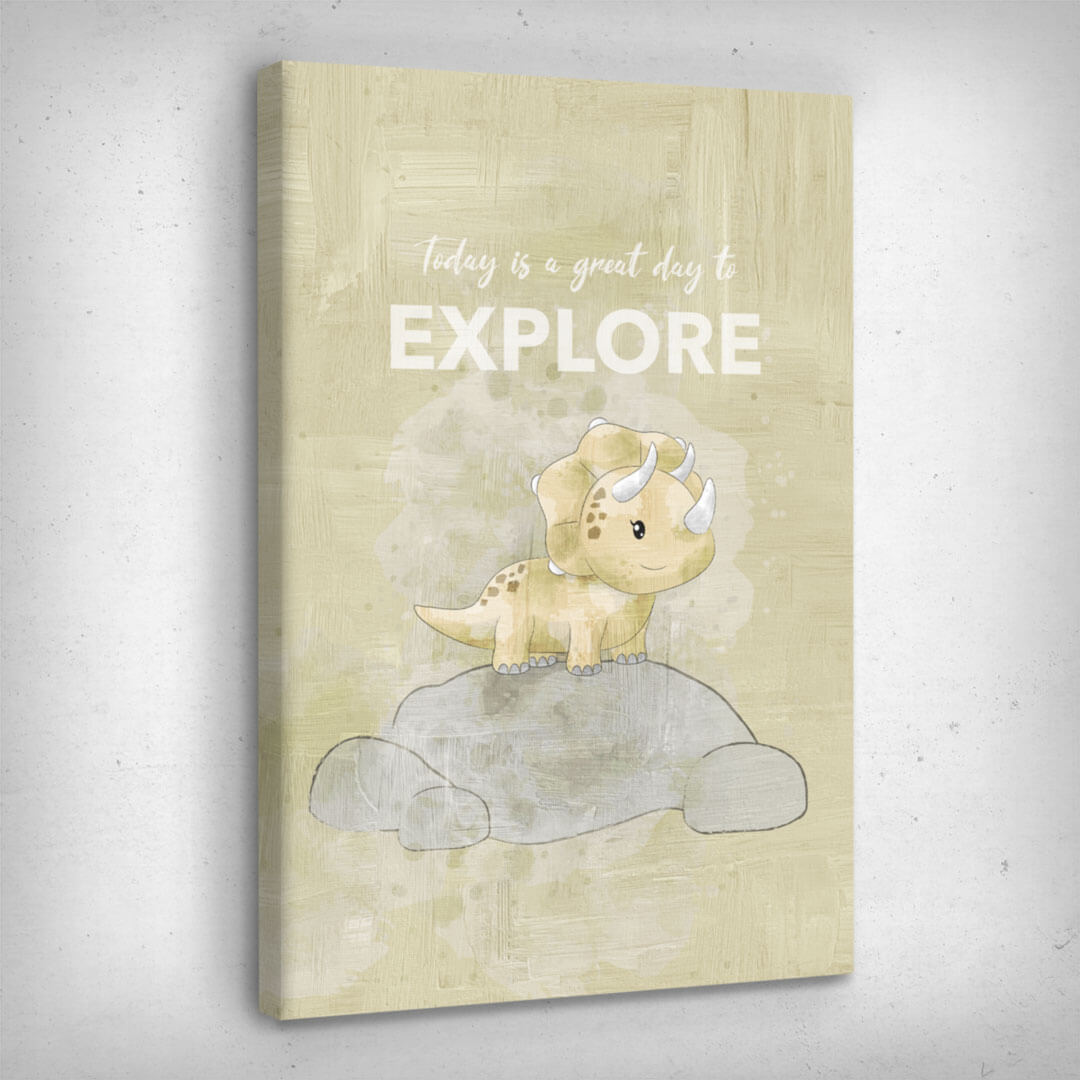 ”Explore“ canvas picture by Motivational Art side view