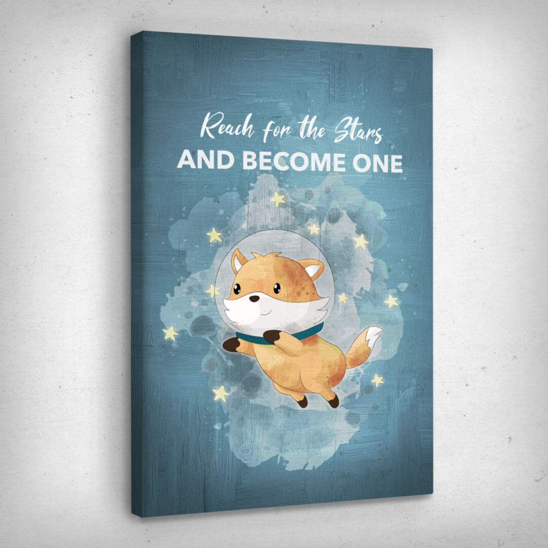 ”Reach For The Stars“ canvas picture by Motivational Art side view