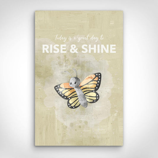 ”Rise & Shine“ canvas picture by Motivational Art front view