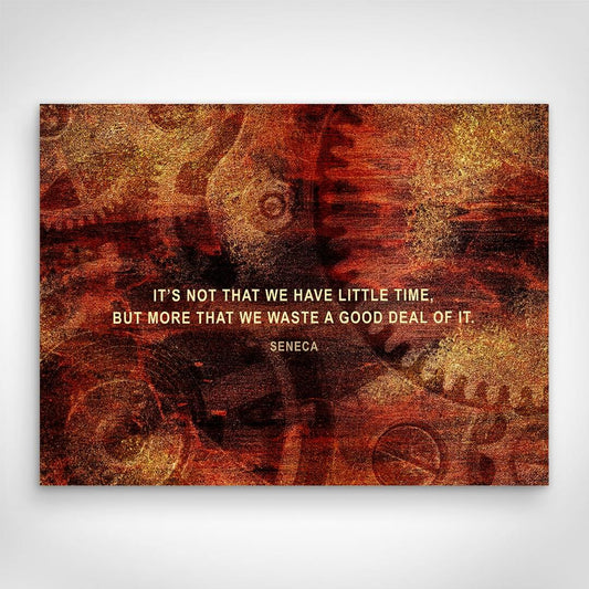 ”Time Quote by Seneca“ canvas picture by Motivational Art front view