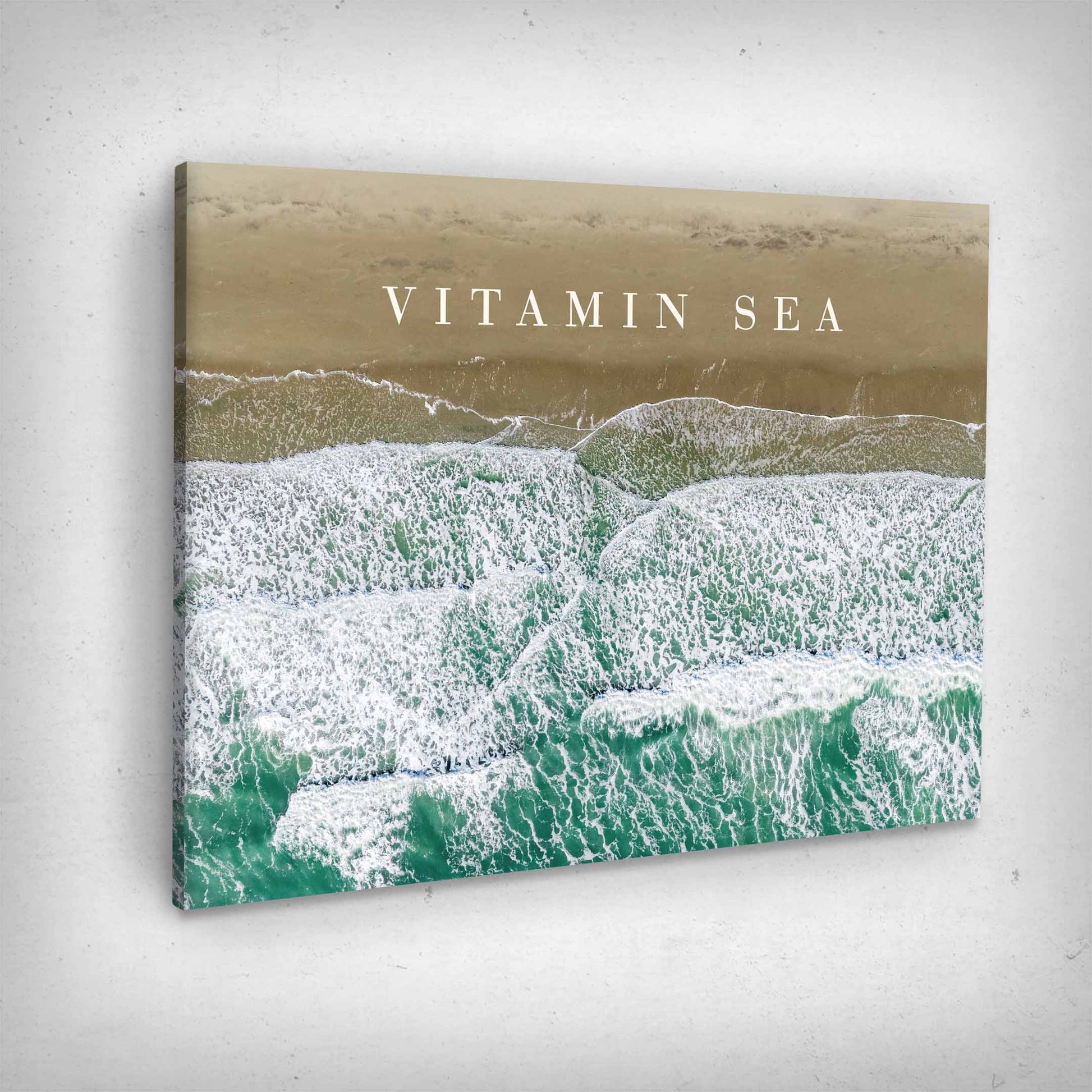 ”Vitamin Sea“ canvas picture by Motivational Art side view