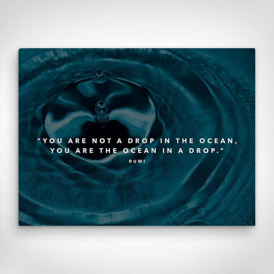 ”The Ocean In A Drop“ canvas picture by Motivational Art front view