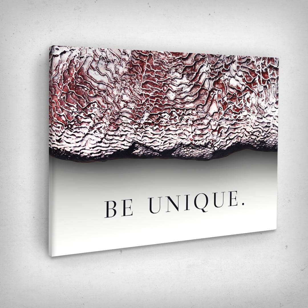 „Be Unique“ canvas picture by Motivational Art side view