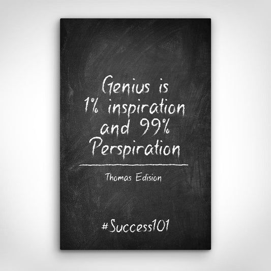 ”Genius Defintion“ canvas picture by Motivational Art front view