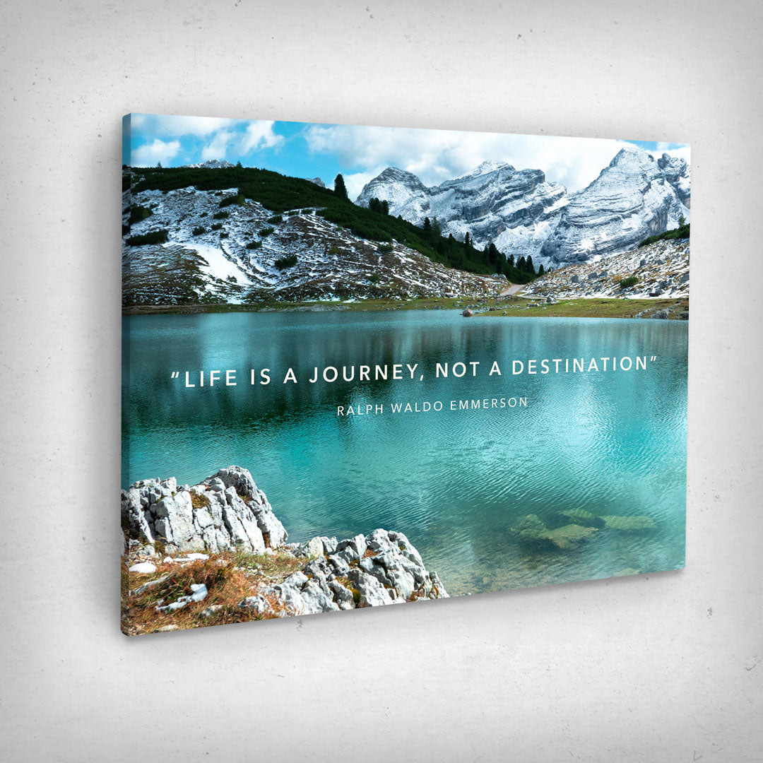 ”Life is a Journey“ canvas picture by Motivational Art side view