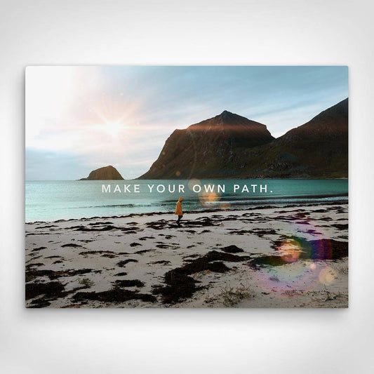 „Make Your Own Path“ canvas picture by Motivational Art front view