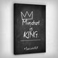 ”Mindset is King l Success101“ canvas picture by Motivational Art side view