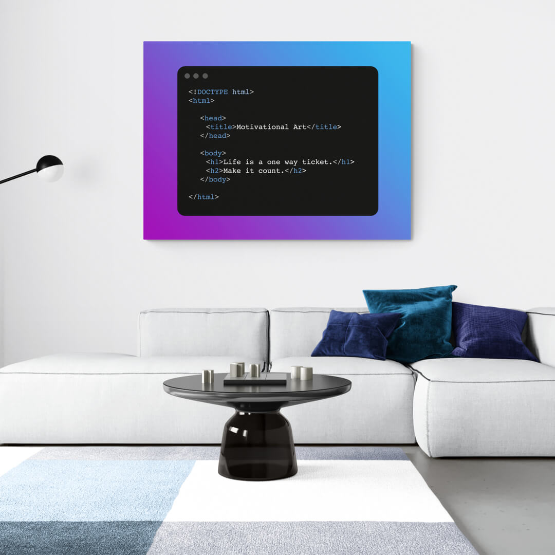 „One Way Ticket“ Living Room Art canvas picture by Motivational Art 