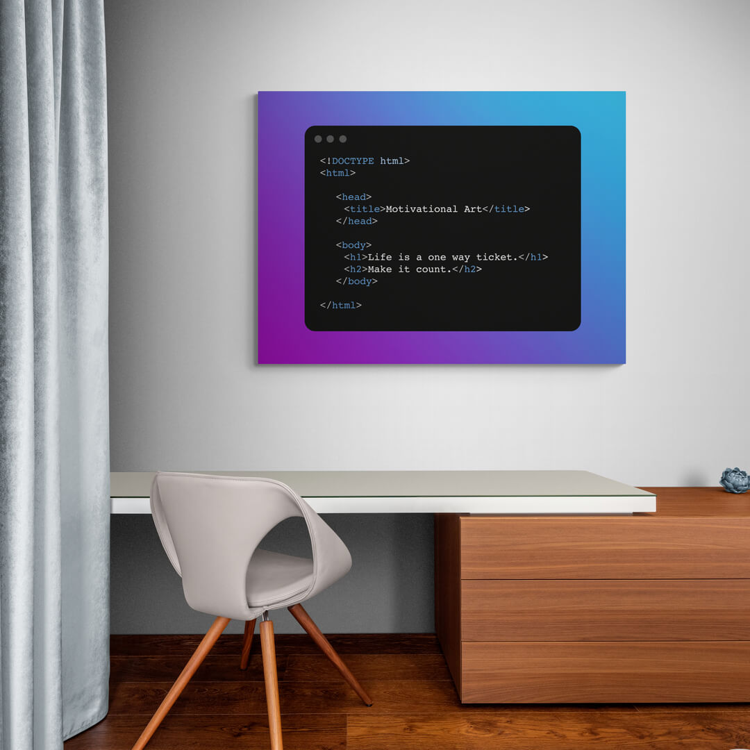 „One Way Ticket“ Office Art canvas picture by Motivational Art 