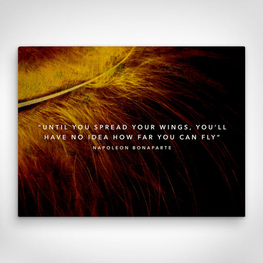 ”Spread Your Wings“ canvas picture by Motivational Art front view